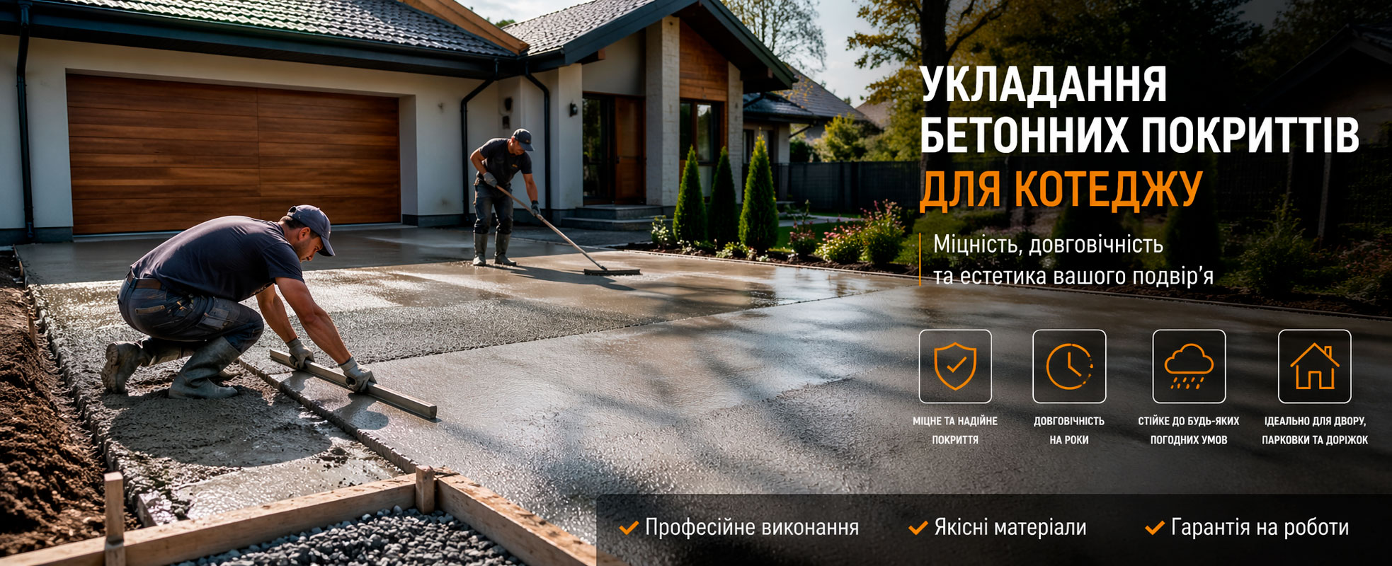 Укладання бетонних покриттів в Івано-Франківську та області під ключ