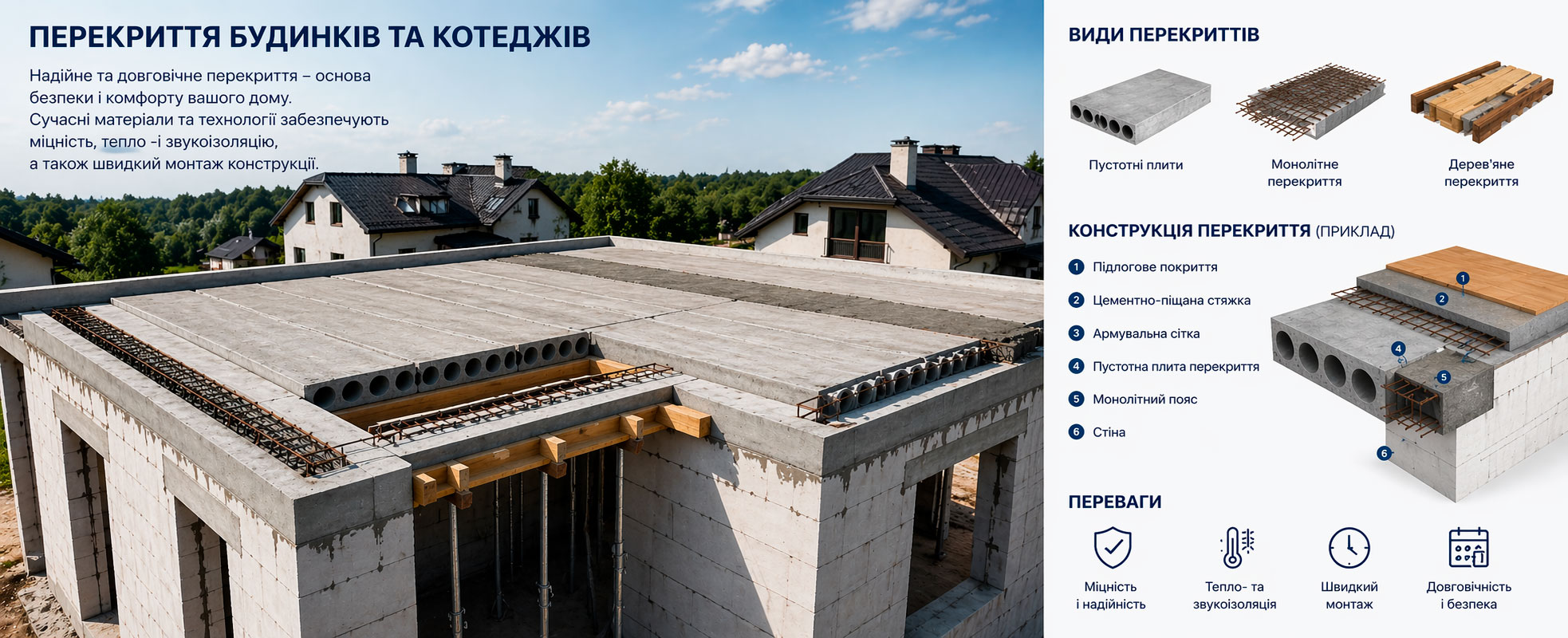 Перекриття будівель в Івано-Франківську та області під ключ