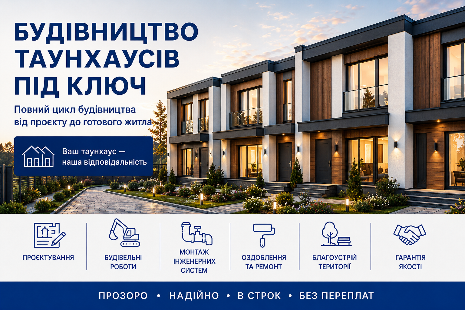 Будівництво Таунхаус в Івано-Франківську і області під ключ
