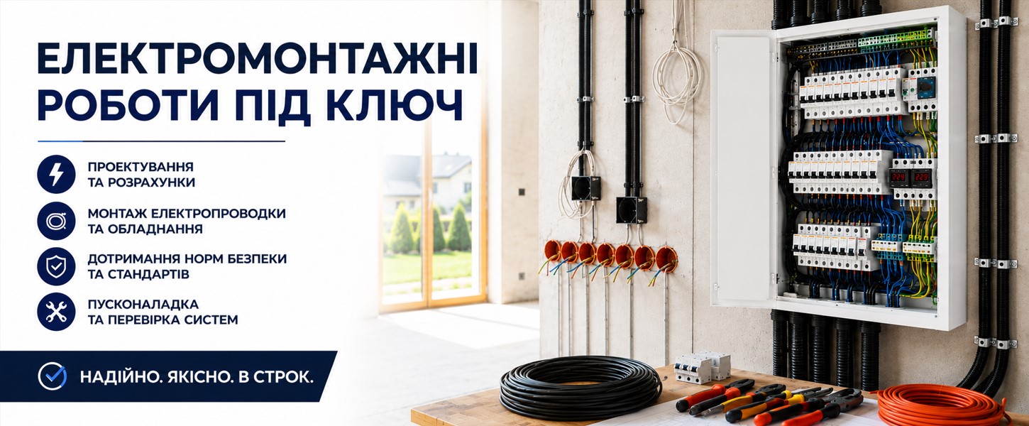 Електромонтажні роботи в Івано-Франківську і області під ключ